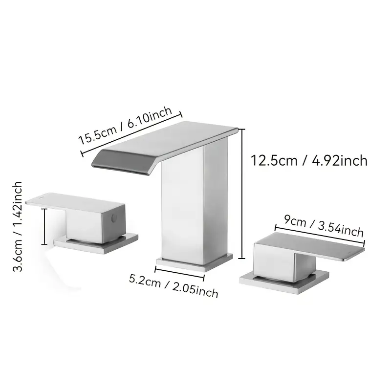 8-Inch Waterfall Bathroom Faucet - Image 2